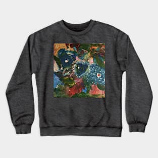 Morning Glories Surrounded by Neighboring Plants Crewneck Sweatshirt